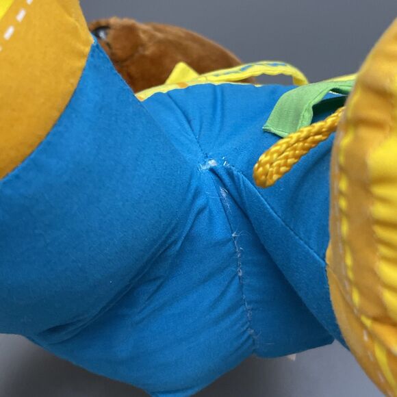 VNTG 1985 American Greetings Amtoy Carpenter Wood work Plush Bear 16” NO TOOLS!! - Picture 6 of 8